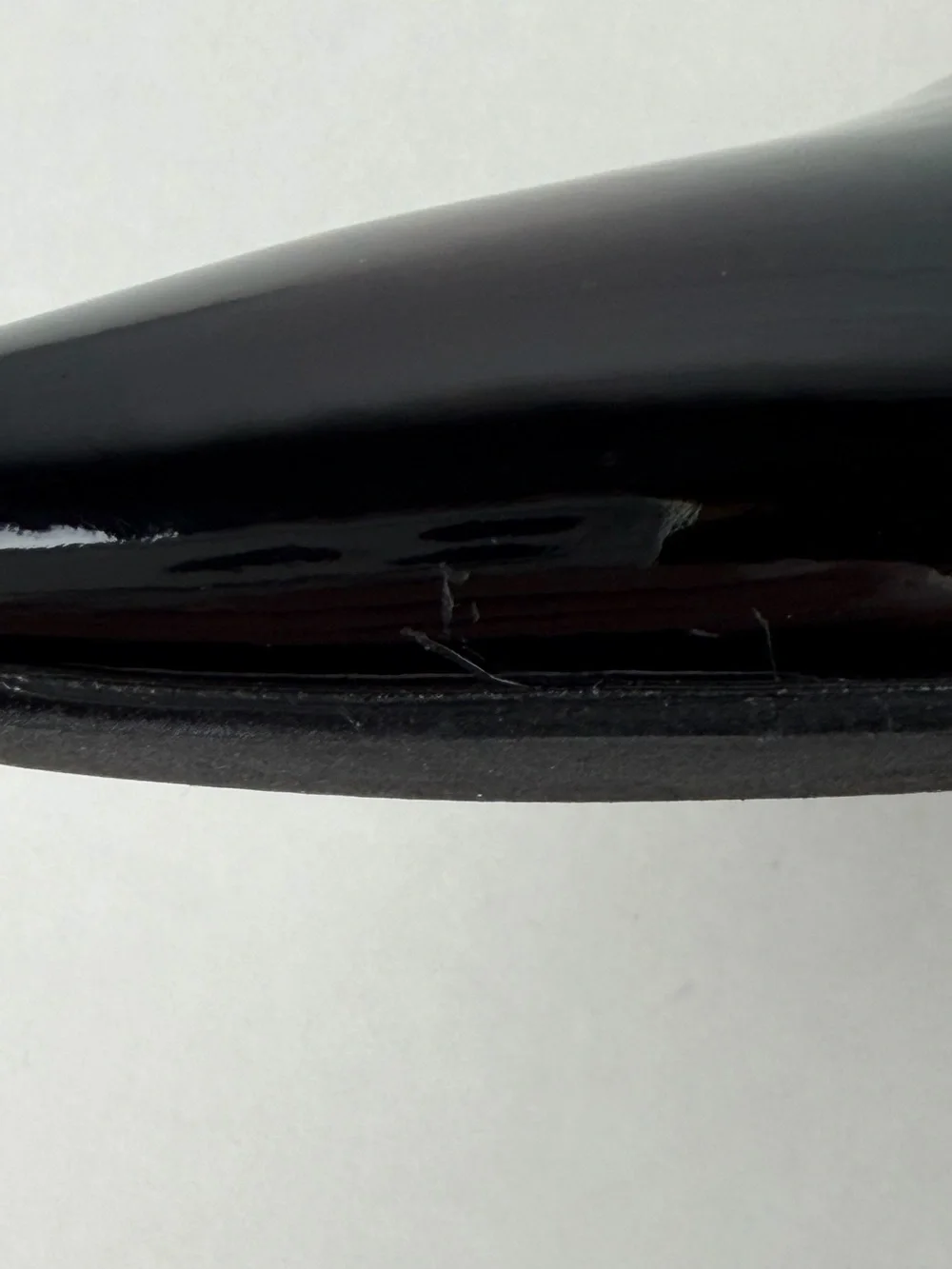 GENSHUO Black Patent Leather Kitten Heels-Size 8.5-Pointed Toe-Faux Leather